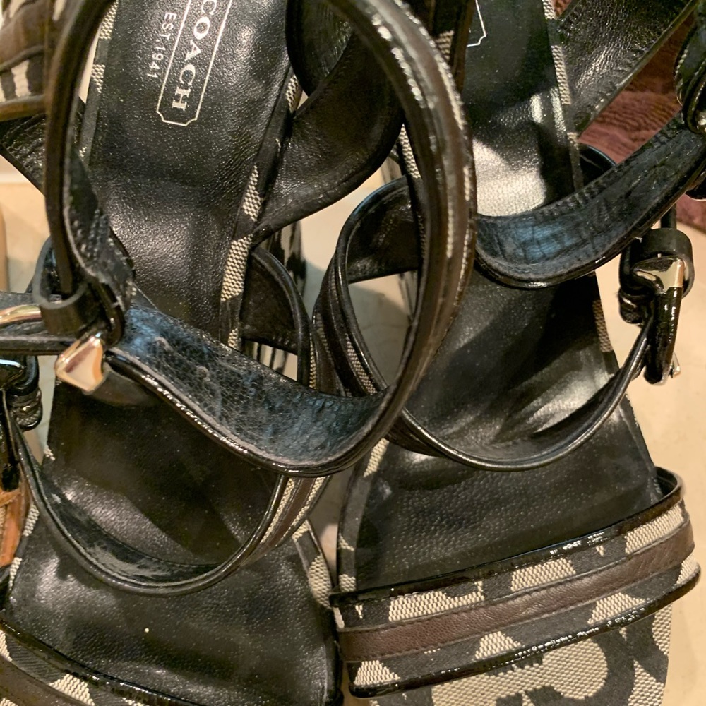 Coach clog-wedge  - worn only a couple times, too tall for me. - Picture 3 of 3
